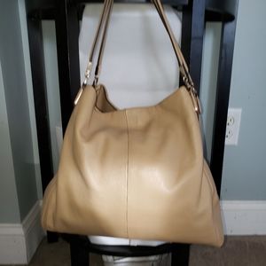 Coach Cream Leather Bucket Purse